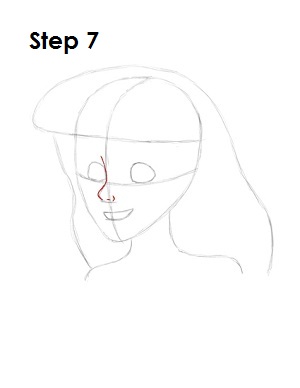 How to Draw Ariel Step 7