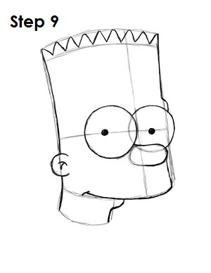 Vamos começar a desenhar o Bart Simpson! Primeiro vamos traçar um retâ