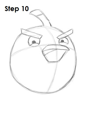 Como desenhar Angry Bird Preto