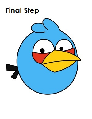 Como desenhar Angry Bird Azul