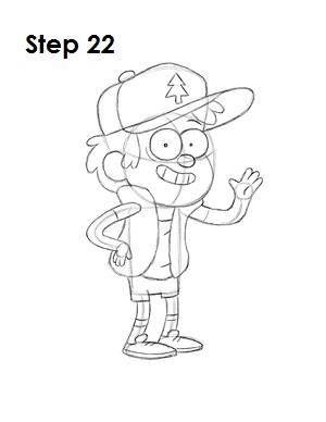 How to Draw Dipper Pines Step 22 Draw Dipper Pines Step 22