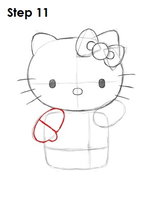 how to draw hello kitty