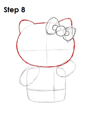 draw hello kitty step 8