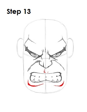 Draw the Hulk Step 13 Draw the Hulk Step 13