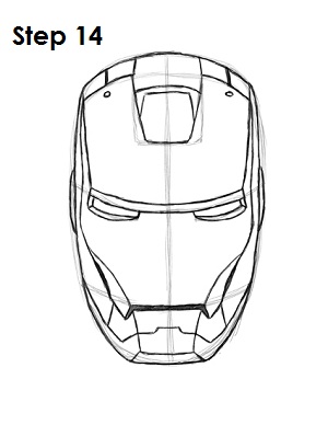 How to Draw Iron Man Step 14