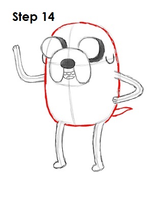 Draw Jake Adventure Time Step 14 Draw Jake Adventure Time Step 14
