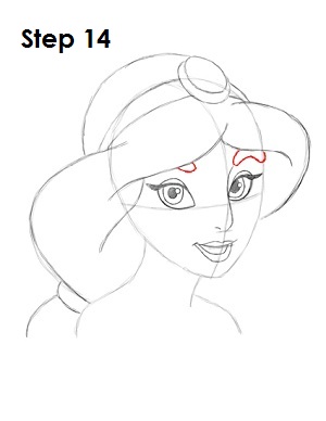 How to Draw Jasmine Step 14