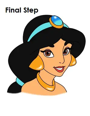 How to Draw Jasmine Final Step