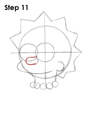 Draw Lisa Simpson Step 11 Draw Lisa Simpson Step 11