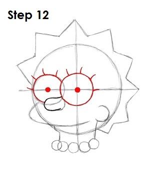 Draw Lisa Simpson Step 12 Draw Lisa Simpson Step 12