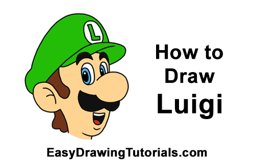 Draw Luigi Head How to Draw Luigi Head Nintendo Super Mario