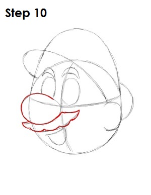 Draw Mario Nintendo Step 10 Draw Mario Nintendo Step 10