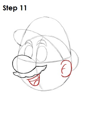Draw Mario Nintendo Step 11 Draw Mario Nintendo Step 11