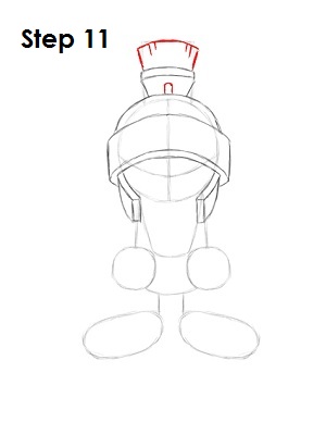 Draw Marvin the Martian Step 11 Draw Marvin the Martian Step 11