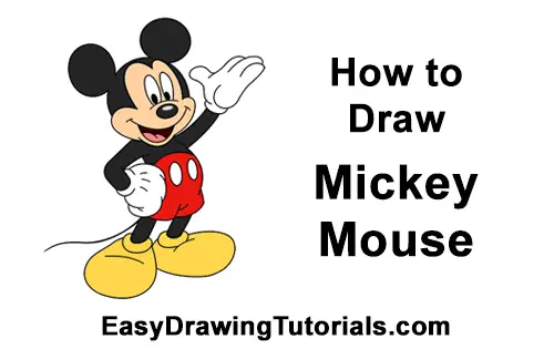 How to Draw Mickey Mouse Full Body