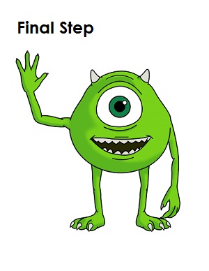 how to draw mike wazowski