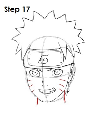 How to Draw Naruto Step 17