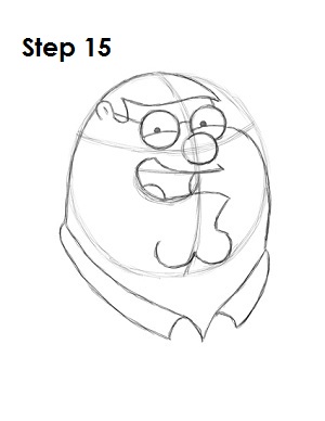 how to draw peter griffin step 15
