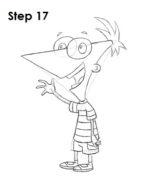 Draw Phineas Step 17 Draw Phineas Step 17