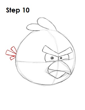 angry bird step draw birds line sketch lines easydrawingtutorials horizontal thick above construction three left side
