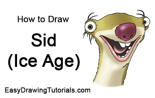 how to draw sid the sloth
