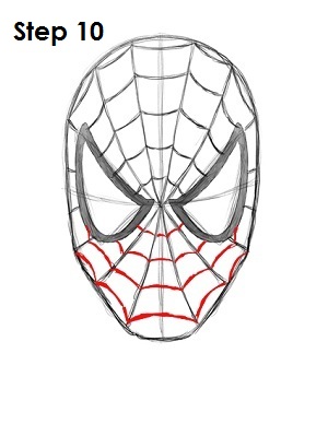 Como desenhar o Homem-Aranha Passo 10