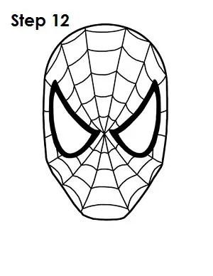 Como desenhar o Homem-Aranha Passo 12