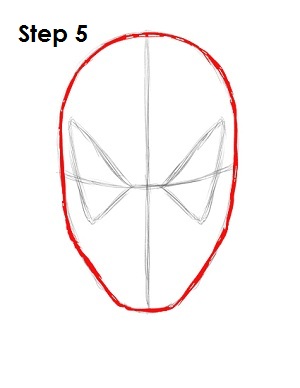 Como desenhar o Homem-Aranha Passo 5 Como desenhar o Homem-Aranha Passo 5