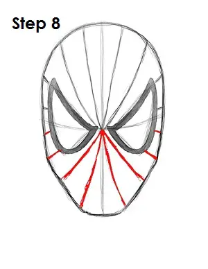 Como desenhar o Homem-Aranha Passo 8