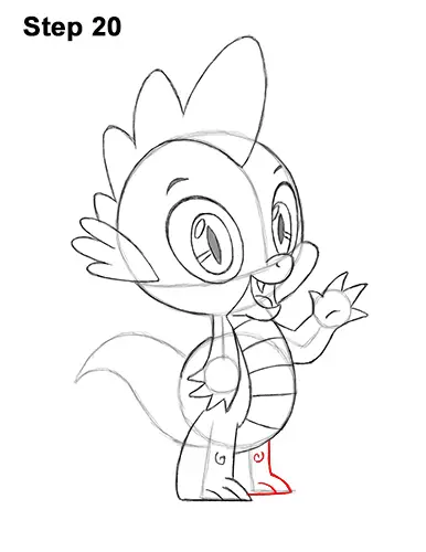 how to draw spike from my little pony