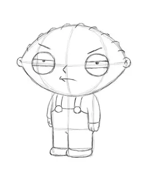 draw stewie griffin step 18