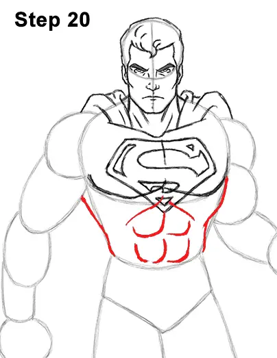 how to draw superman full body