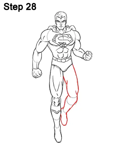 how to draw superman full body