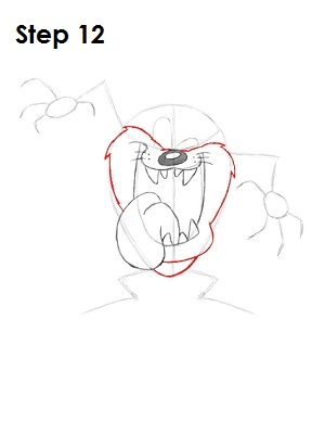 Draw Taz Step 12 Draw Taz Step 12