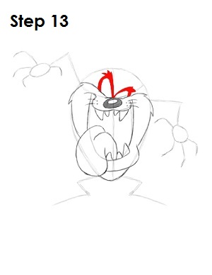 Draw Taz Step 13 Draw Taz Step 13