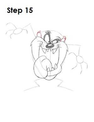 Draw Taz Step 15 Draw Taz Step 15