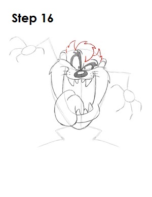 Draw Taz Step 16 Draw Taz Step 16