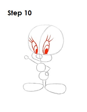 how to draw tweety bird step 10