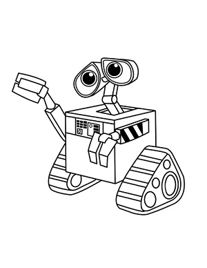 Step 16: Draw a cylinder that connects Wall-E's hand to his arm. The ...