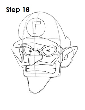 Draw Waluigi Step 18 Draw Waluigi Step 18
