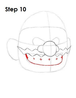 Draw Wario Step 10 Draw Wario Step 10