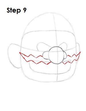 Draw Wario Step 9 Draw Wario Step 9