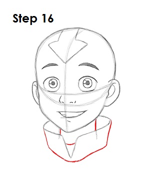 Draw Aang Step 16 Draw Aang Avatar 16