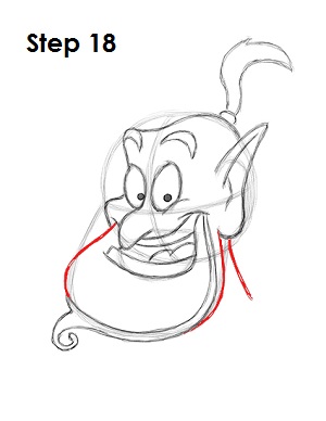 Draw the Genie Step 18 Draw the Genie 18