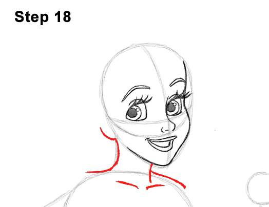 Draw Ariel Little Mermaid Body 18