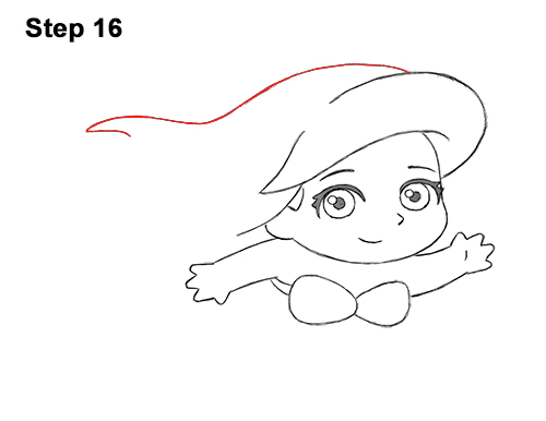 Mini Ariel Drawing 16 Draw Mini Chibi Little Mermaid Ariel 16