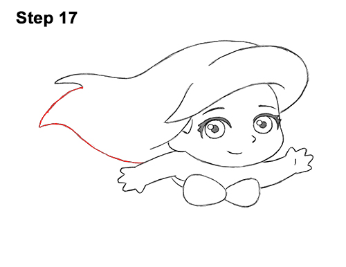 Mini Ariel Drawing 17 Draw Mini Chibi Little Mermaid Ariel 17