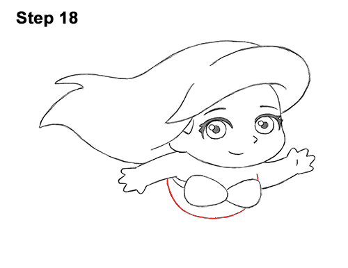 Mini Ariel Drawing 18 Draw Mini Chibi Little Mermaid Ariel 18