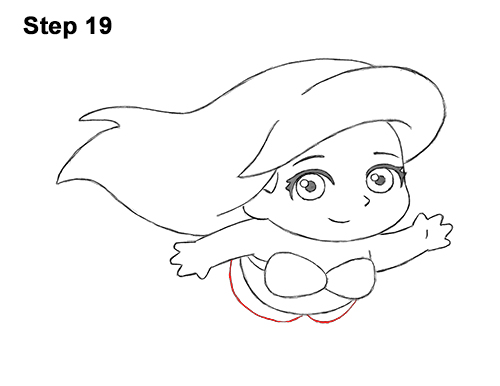 Mini Ariel Drawing 19 Draw Mini Chibi Little Mermaid Ariel 19