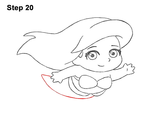 Mini Ariel Drawing 20 Draw Mini Chibi Little Mermaid Ariel 20